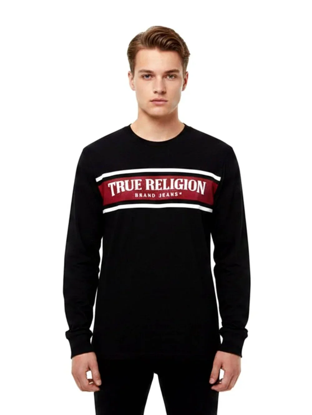 True Religion Shirt, Long Sleeve Tee, Men's Graphic Shirt, Streetwear Shirt, Cot